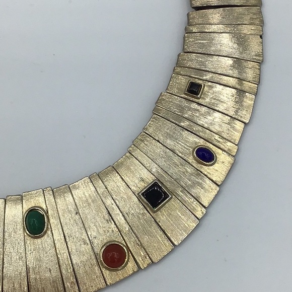 Vintage Les Bernard Runway Couture Cleopatra Necklace. RARE